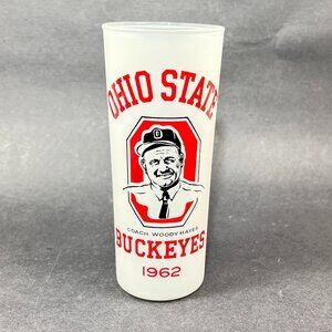 Vtg Ohio State Buckeyes Football Tall Collins Glassware Drinkware Barware 60s